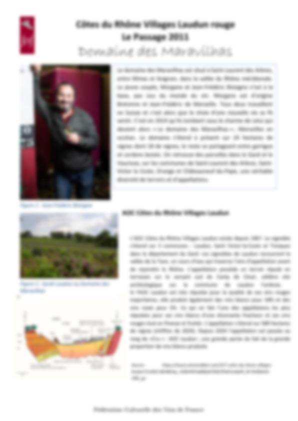 Fiche de dégustation Domaine des Maravilhas