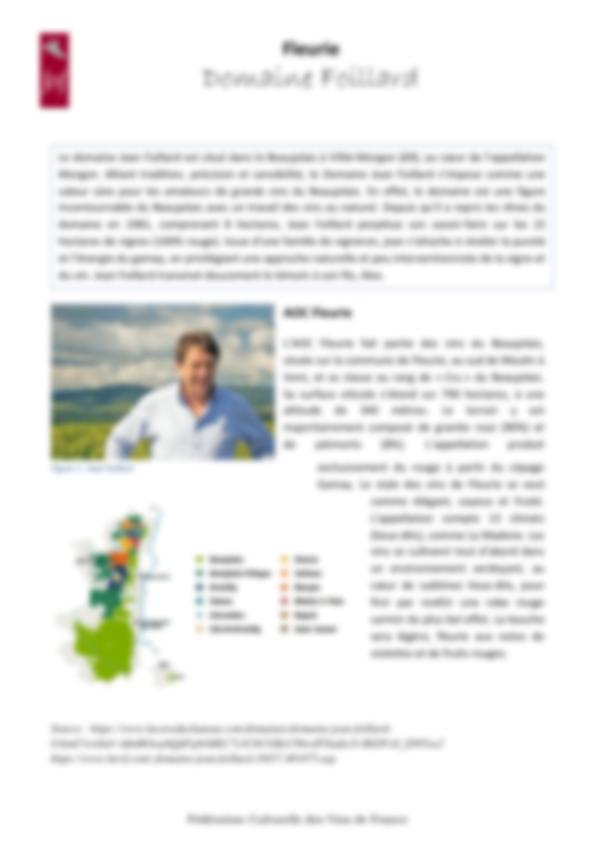 Fiche de dégustation Domaine Foillard