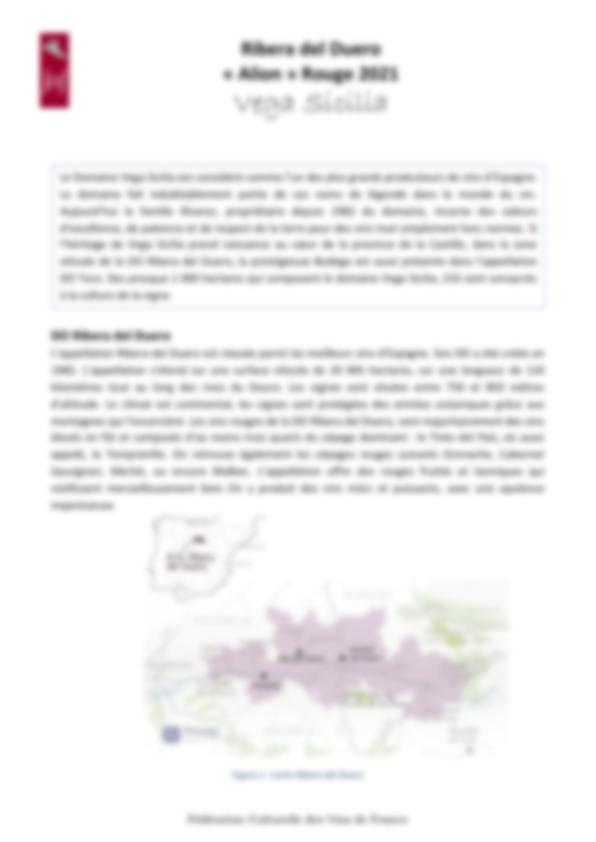 Fiche de dégustation Vega Sicilia